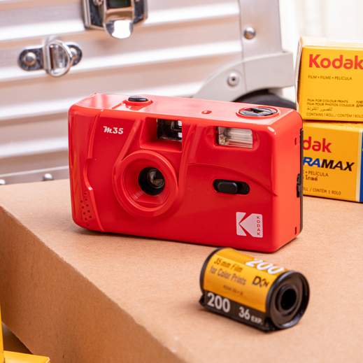 Kodak-Appareil photo rétro M35 avec fonction flash, petit et