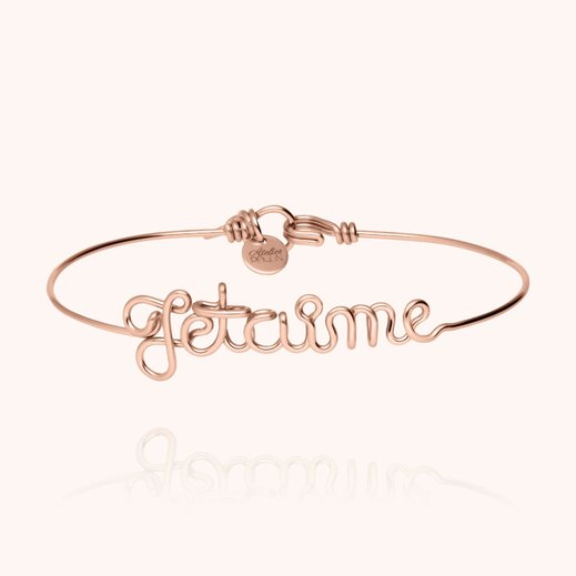 Atelier Paulin Bracelet Original Je T aime Or Rose On sale