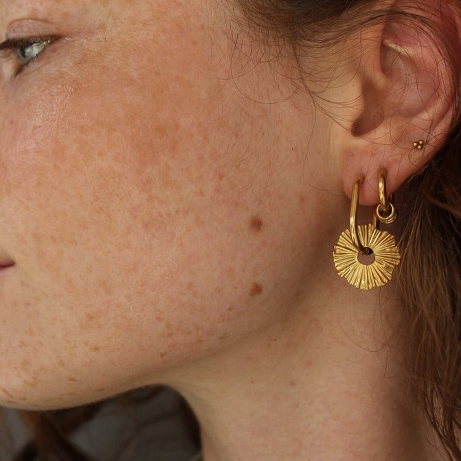 Boucles d'Oreilles Loya - Doré
