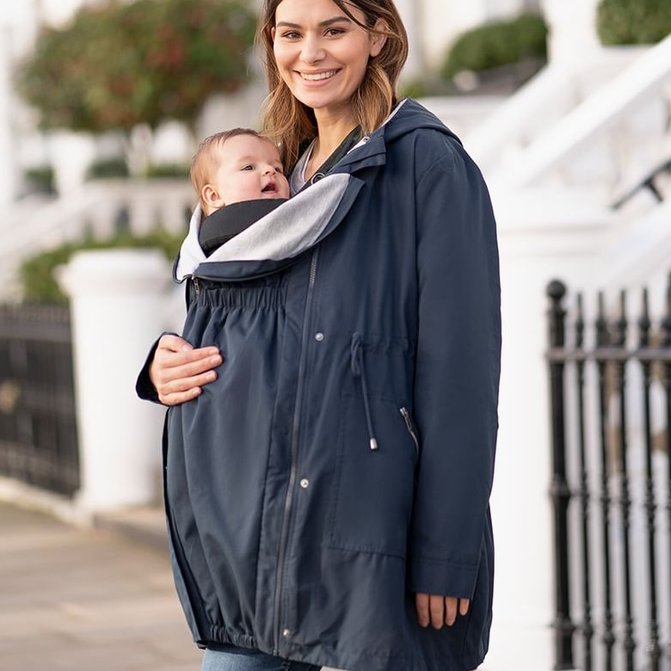 Veste de Maternité de Portage 4-en-1 Style Utilitaire Aston Bleu 10