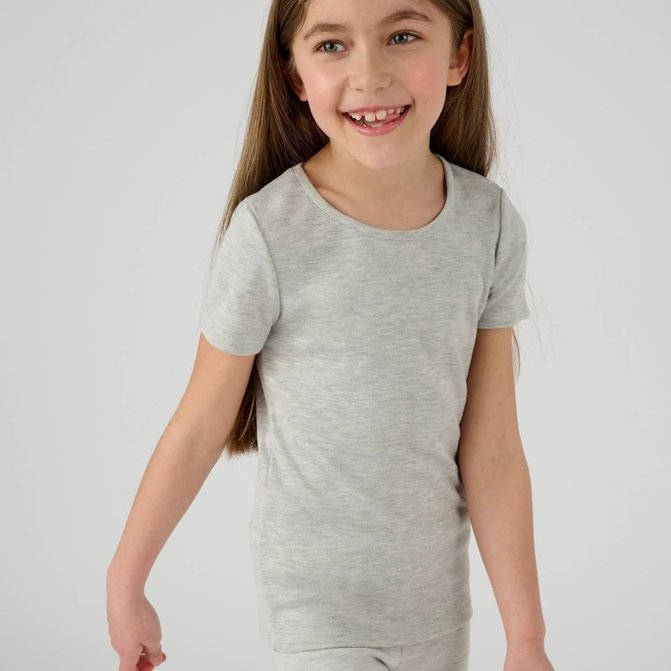 Damart Tee Shirt Thermolactyl Manches Courtes Enfant Gris Chine On sale on Choose