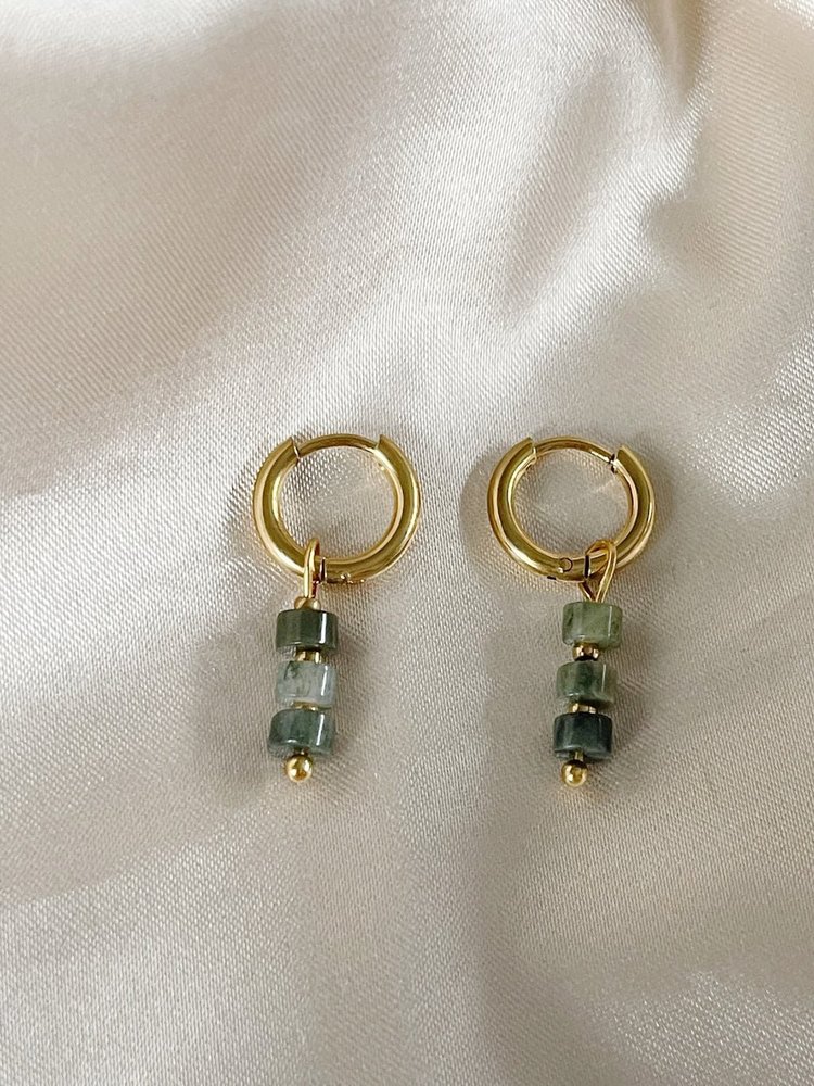 Boucles d'Oreilles Belle - Vert