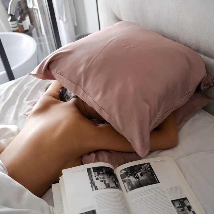 Taie d'Oreiller en Soie - Rose Blush