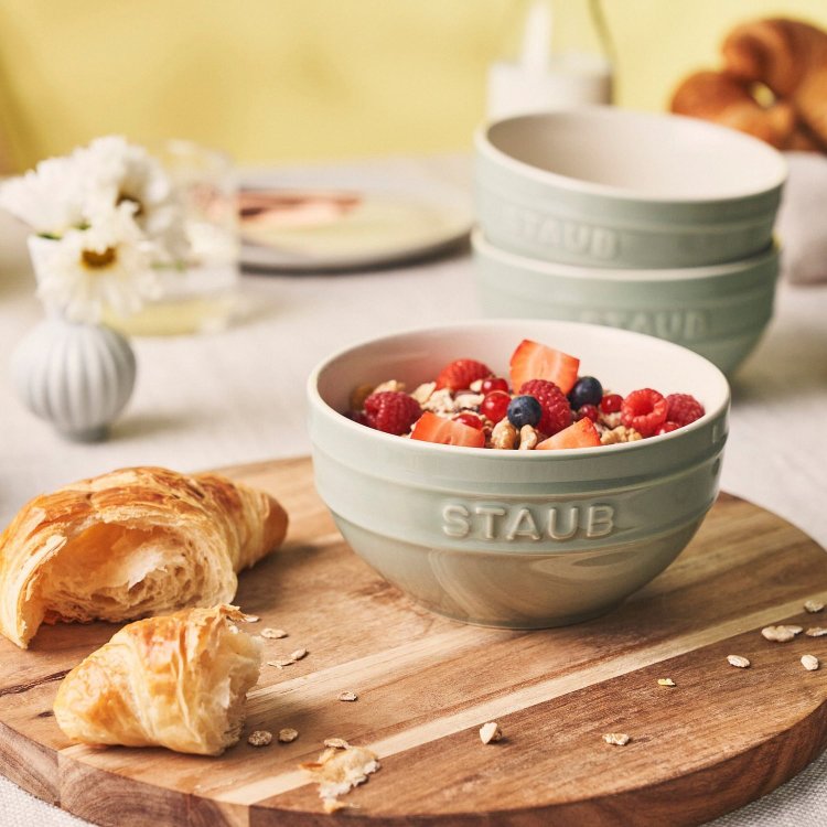 Lot de 4 Bols en Céramique - Eucalyptus - 14 cm