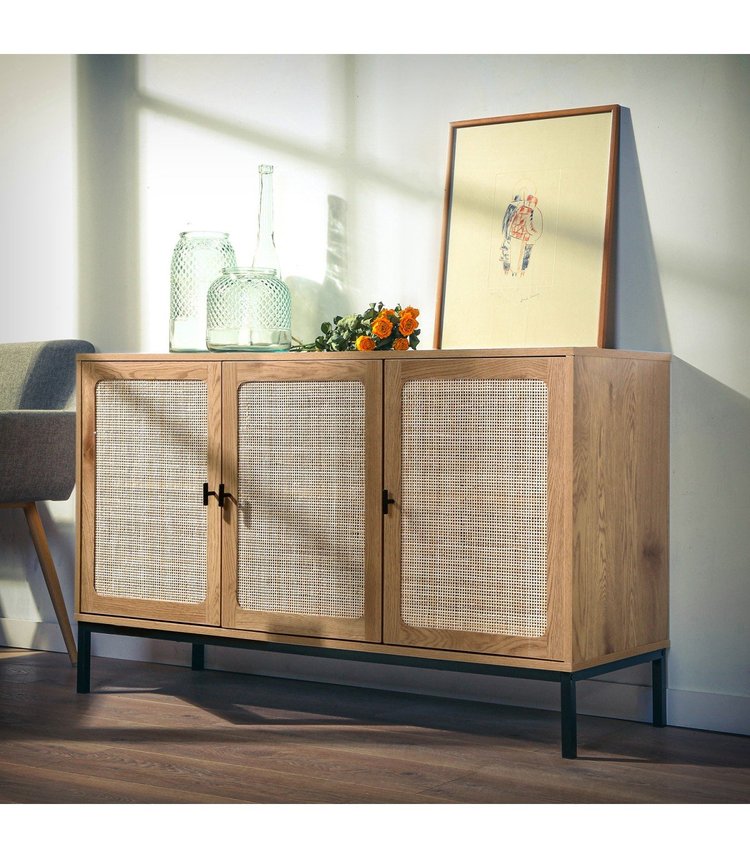 Buffet 3 Portes - Cannage Rotin