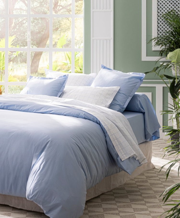 Parure de Draps à Composer Percale - Bleu Azur