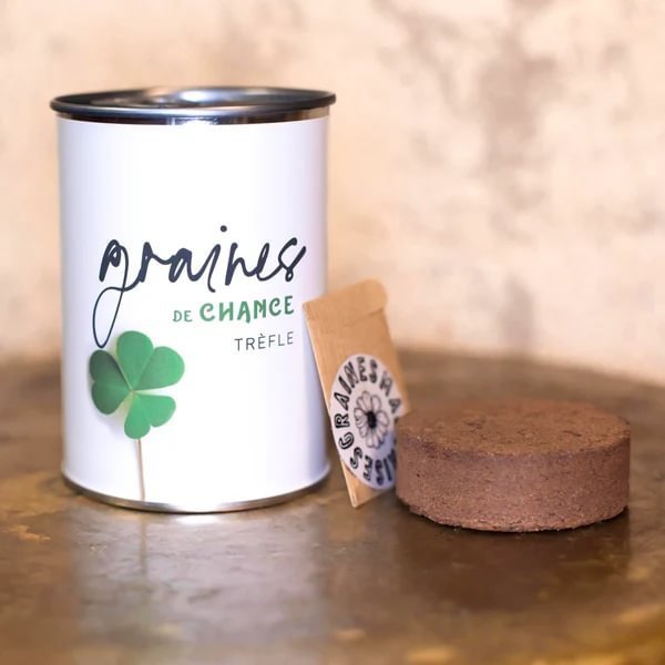 Kit à Semer Graines de Chance Trèfles - Blanc