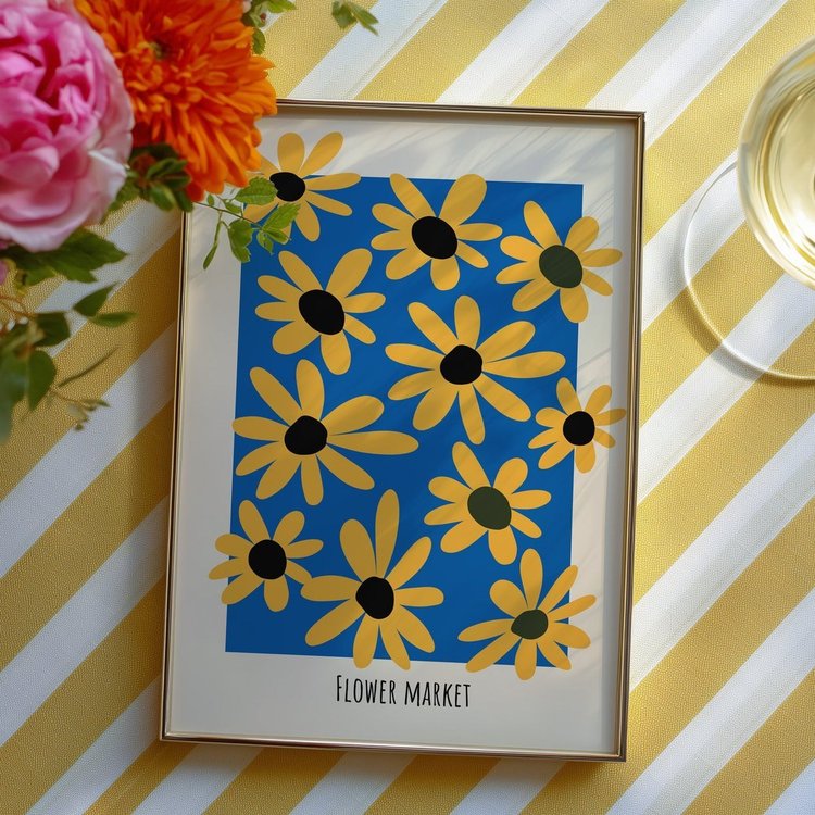 Affiche - Flower Market 3 - A4 (21 cm x 29,7 cm)