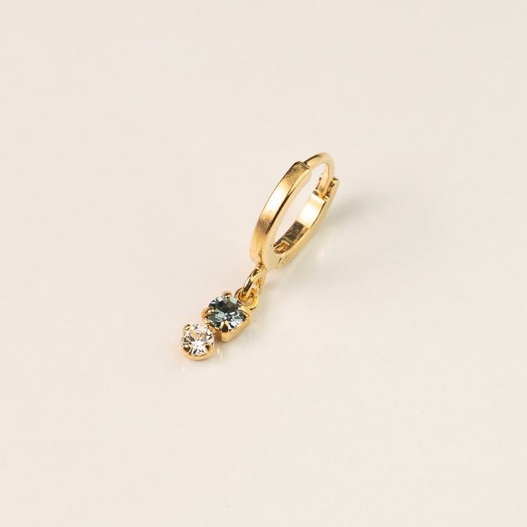 Paire de Dormeuses Iris - Bleu Gris