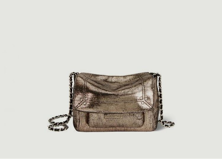 Jérôme Dreyfuss Sac Lulu S Chèvre Lamé Champagne On sale on Choose