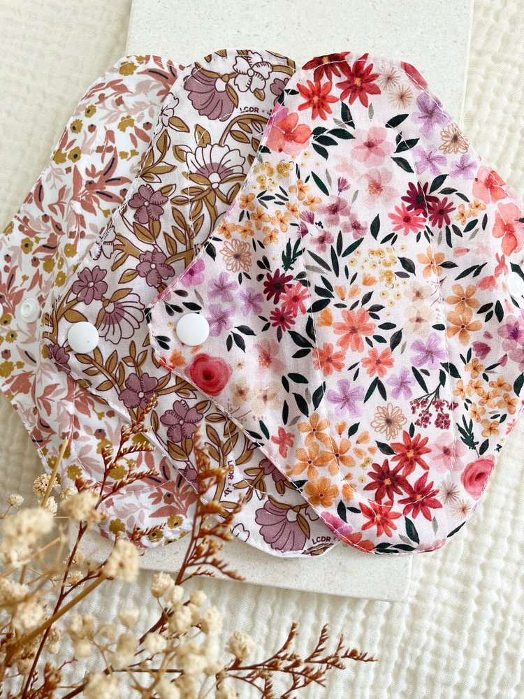 Serviette Hygiénique Lavable Flux Moyen - Coloris au Choix - Boulbar