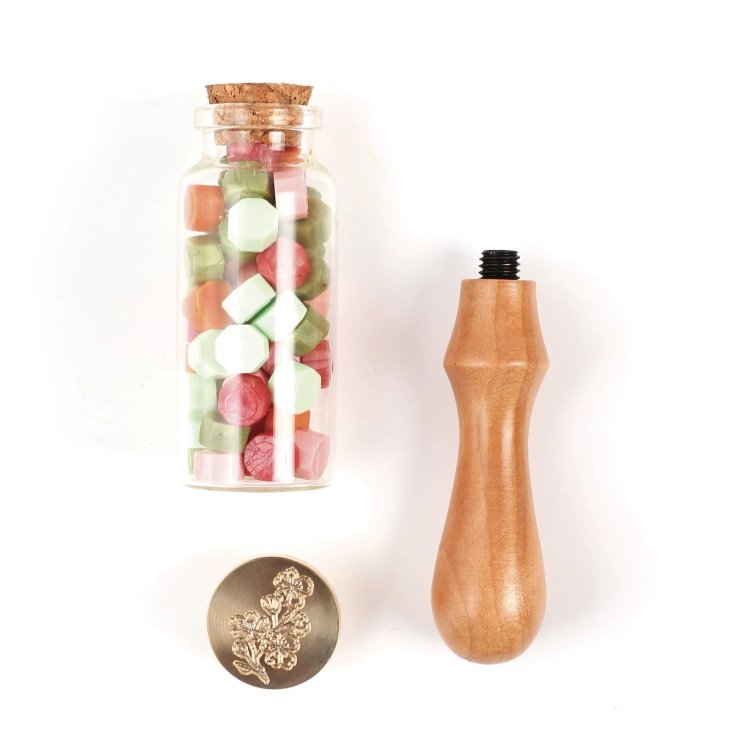 Kit Sceau & Cire à Cacheter - Fleur