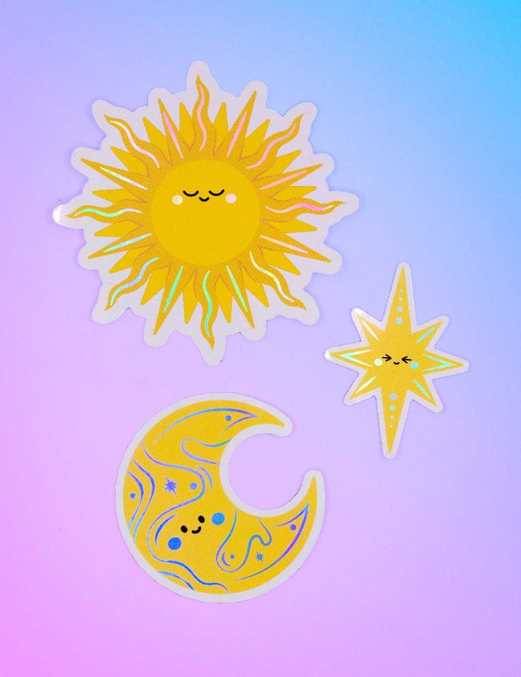 Stickers - Ensemble D'autocollants Holographiques Célestes