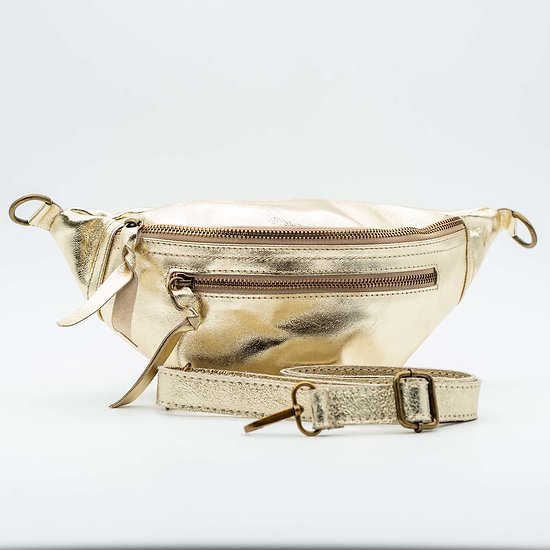 Doris Maroquinerie Sac Banane Cuir Irise Or Platine On sale on Choose