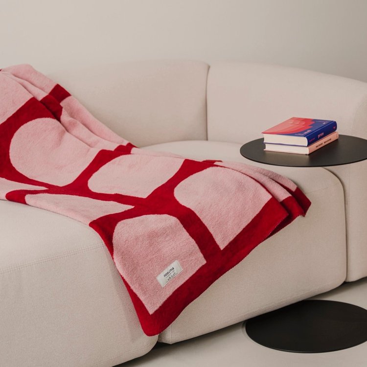 Plaid Gili - Blossom Pink & Cherry Jucie